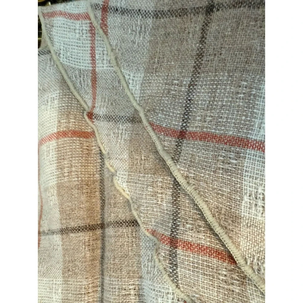 Vtg Tablecloth Set of 2 Plaid Woven Country Kitchen Decor 60